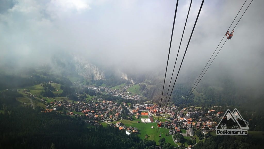 Wengen văzut din telecabina spre Mannlichen