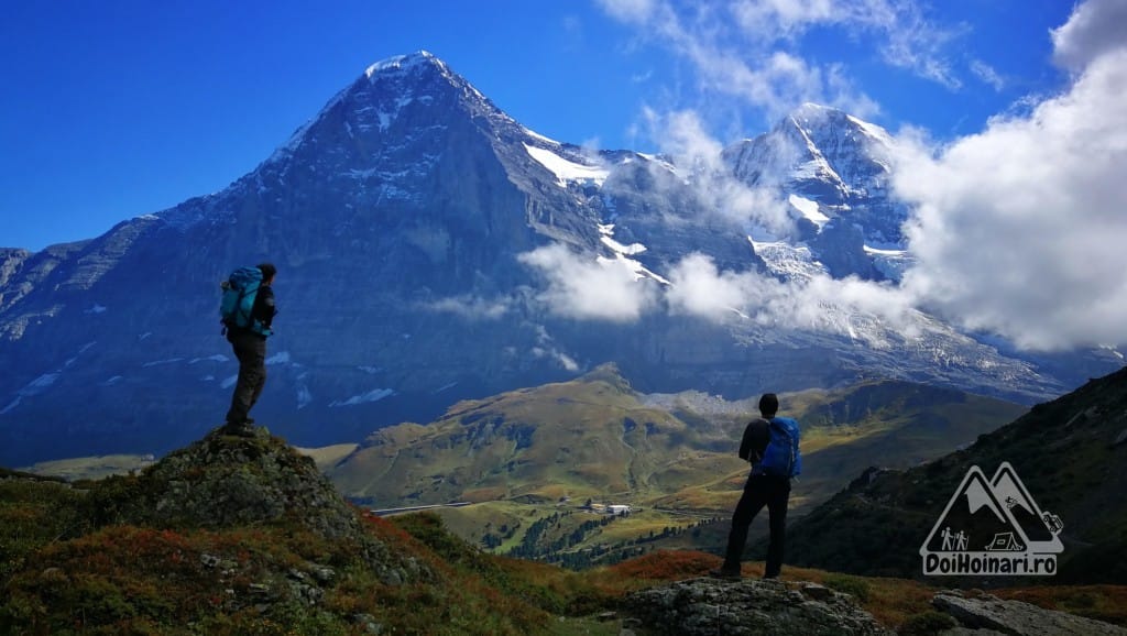 Eiger (3970m) și Monch (4107m)