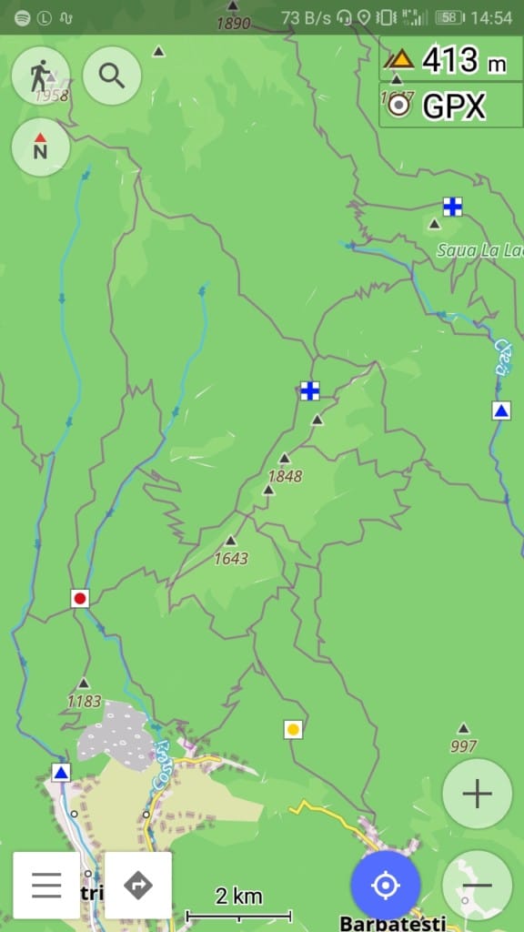 OsmAnd - marcaje și trasee