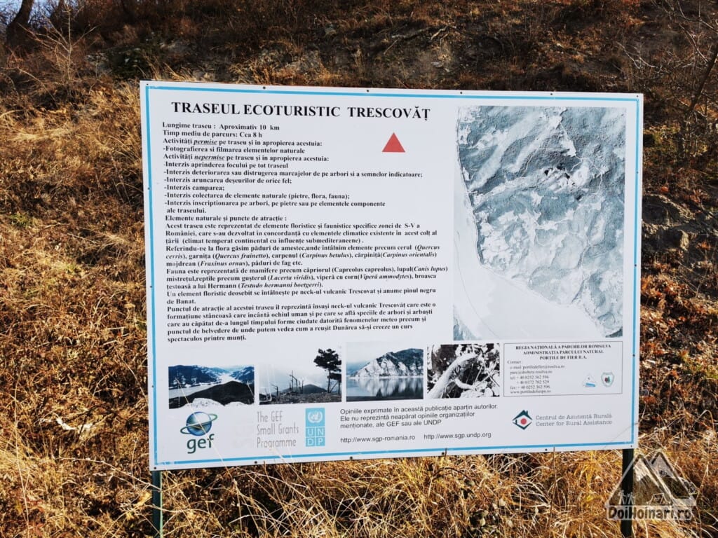 Vârful Trescovăț - Panou Informare