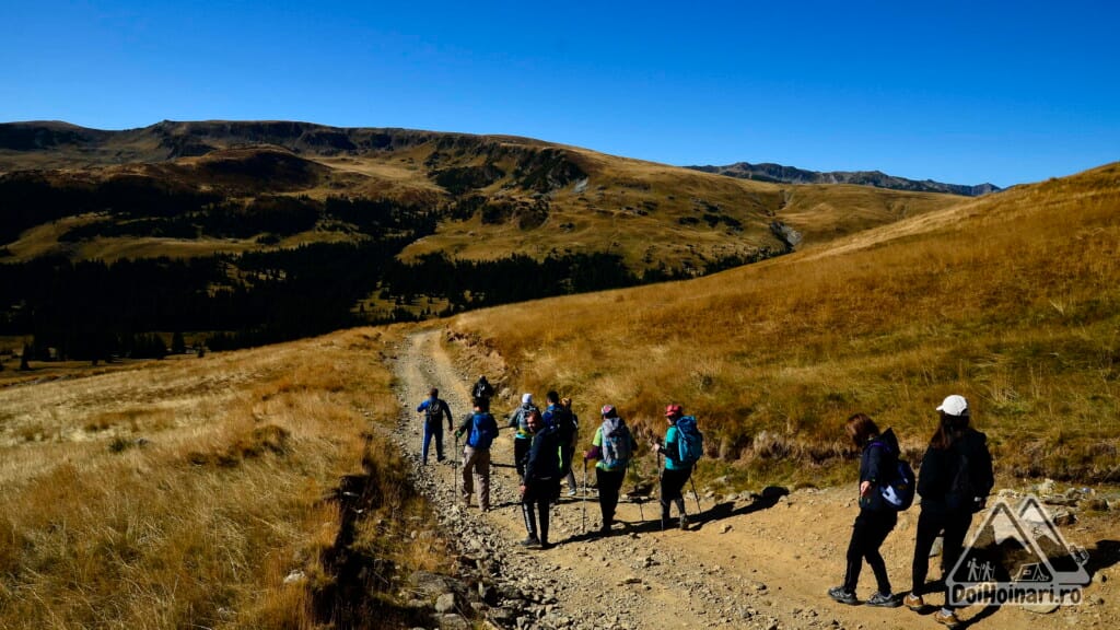 Pornim din Strategica, cu Muntinu în față